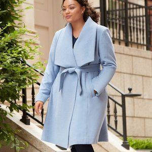 cole haan belted wrap coat